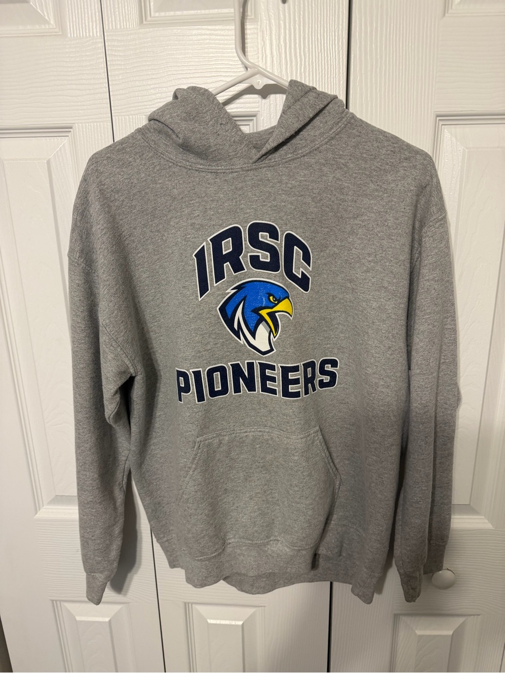 IRSC Pioneers Gray Logo Hoodie - Men's Pullover Sweatshirt